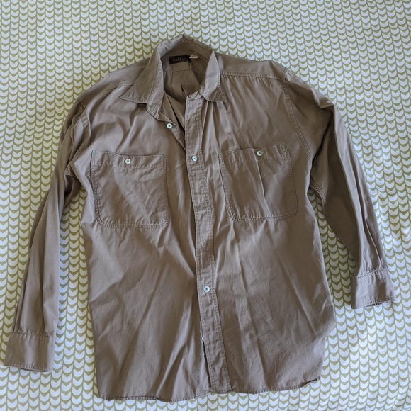 Large Light Brown Cotton Shirt - Picture 1 of 2